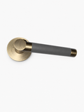 Solid Brass & Leather Lever Door Handles