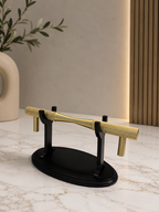 Brushed Brass Knurled Cabinet Handle | Solid Brass | 128mm Centres