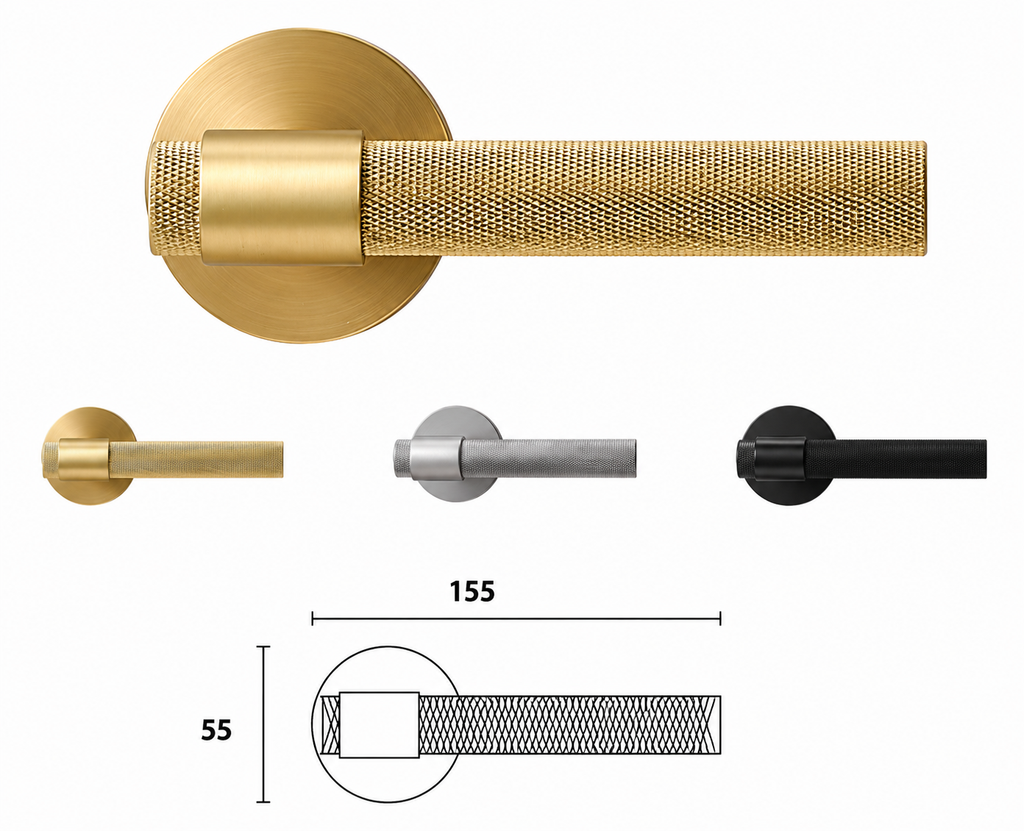Door handle textured