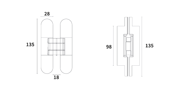 Invisible Door Hinge