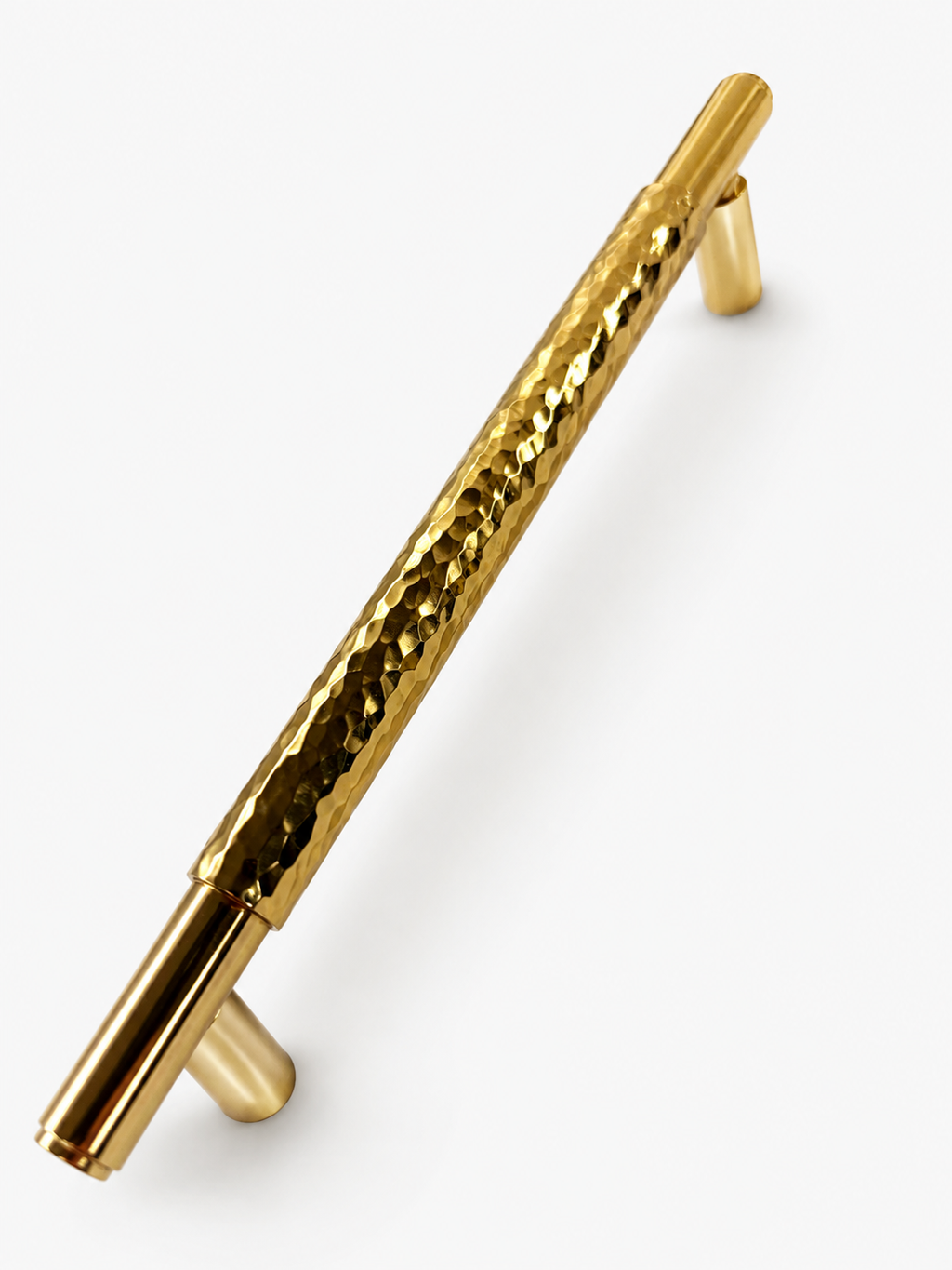 Premium solid brass kitchen cabinet handle lifestyle rendering