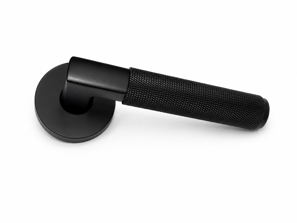 Knurled Brass Lever Handle