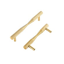 Brushed brass knurled cabinet handle packaging